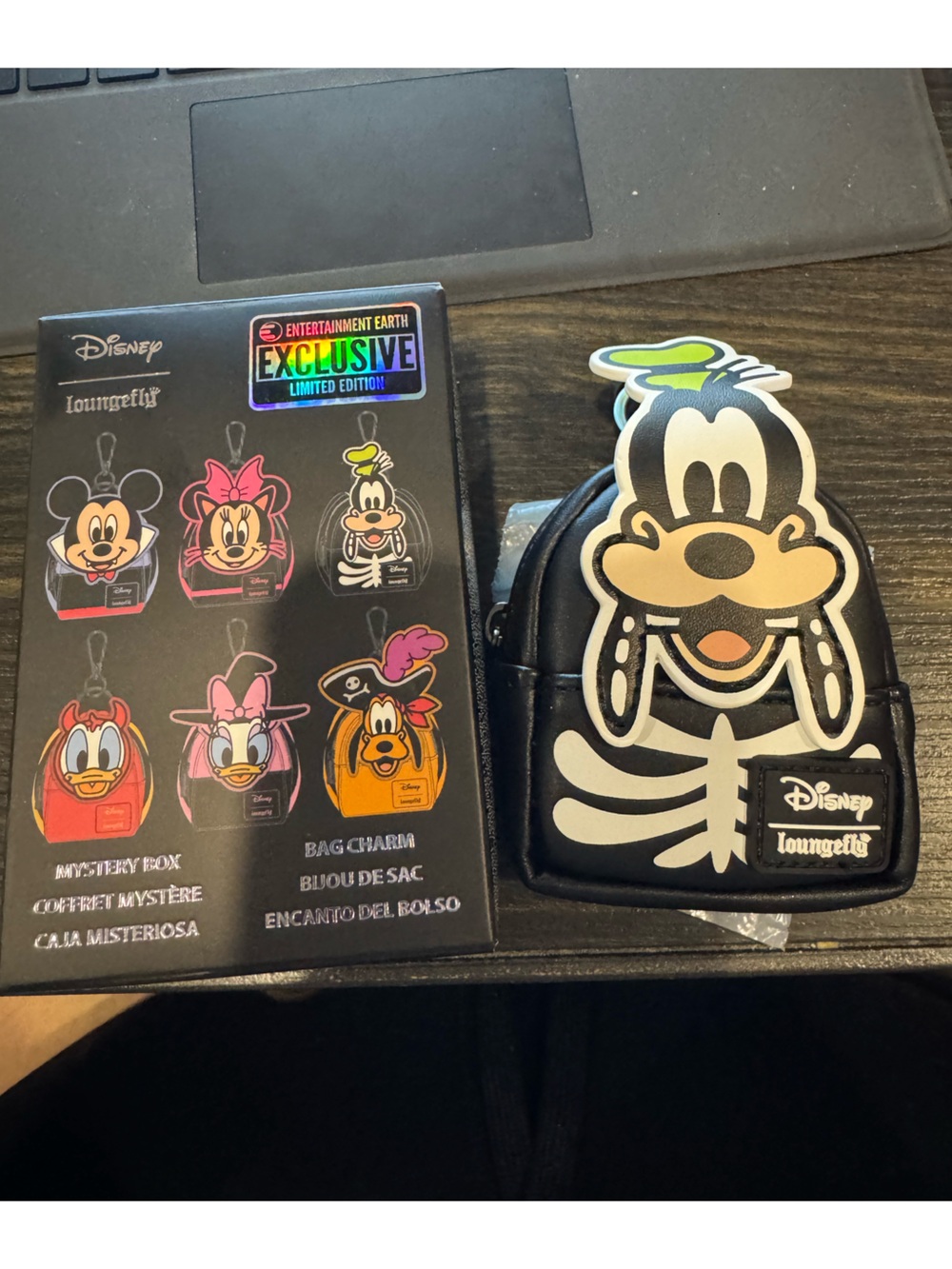 Loungefly Black Goofy Bag Charm - Limited Edition